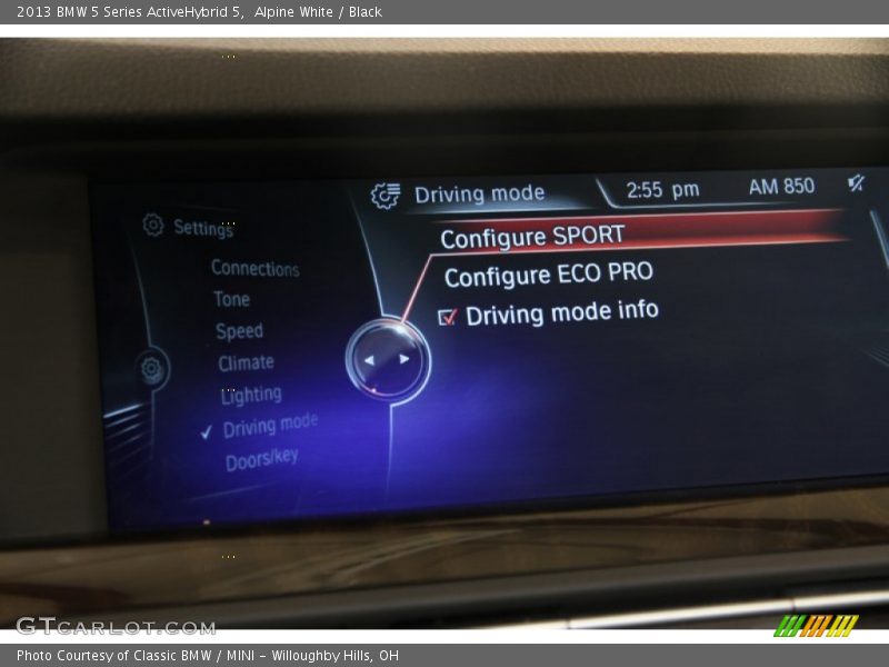 Alpine White / Black 2013 BMW 5 Series ActiveHybrid 5