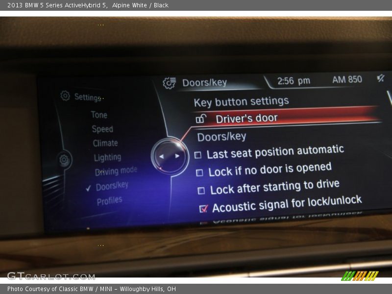 Alpine White / Black 2013 BMW 5 Series ActiveHybrid 5