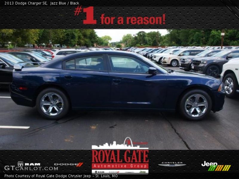 Jazz Blue / Black 2013 Dodge Charger SE