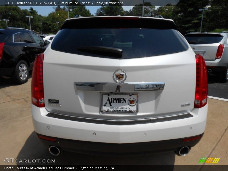 Platinum Ice Tricoat / Shale/Brownstone 2013 Cadillac SRX Luxury FWD