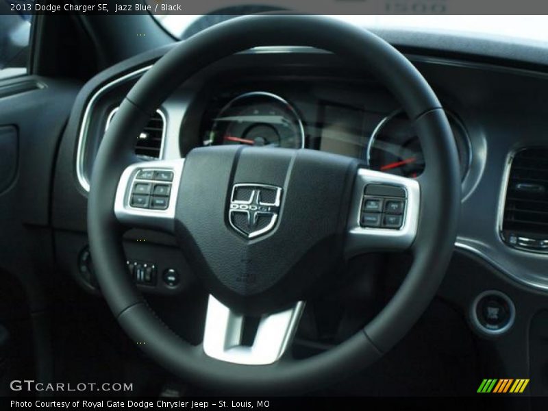Jazz Blue / Black 2013 Dodge Charger SE