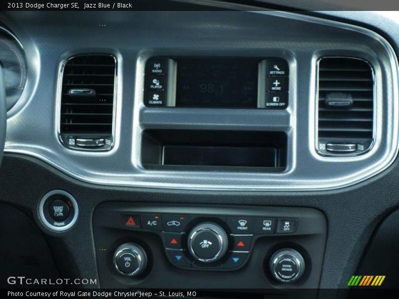 Jazz Blue / Black 2013 Dodge Charger SE