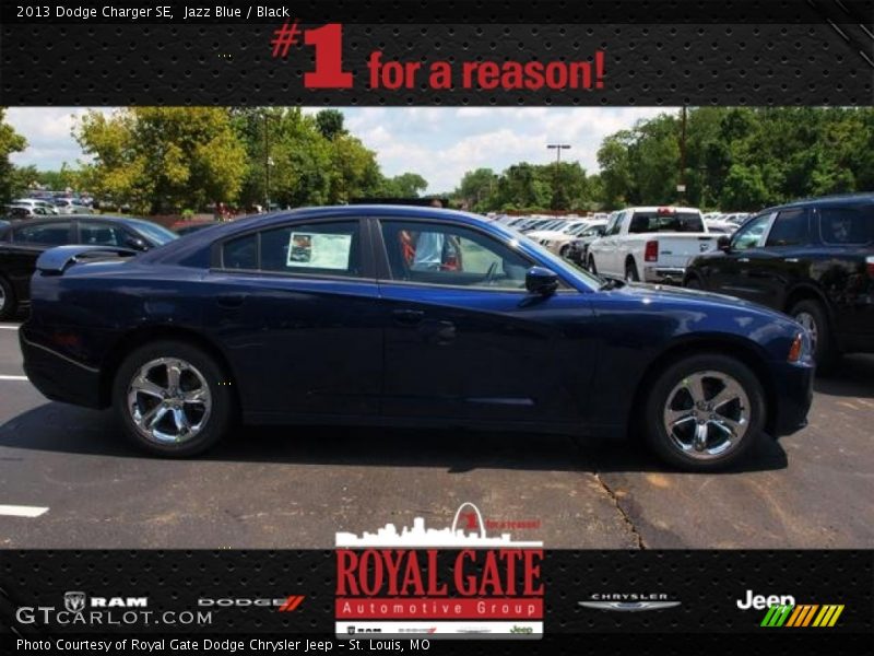 Jazz Blue / Black 2013 Dodge Charger SE