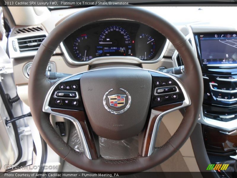 Platinum Ice Tricoat / Shale/Brownstone 2013 Cadillac SRX Luxury FWD