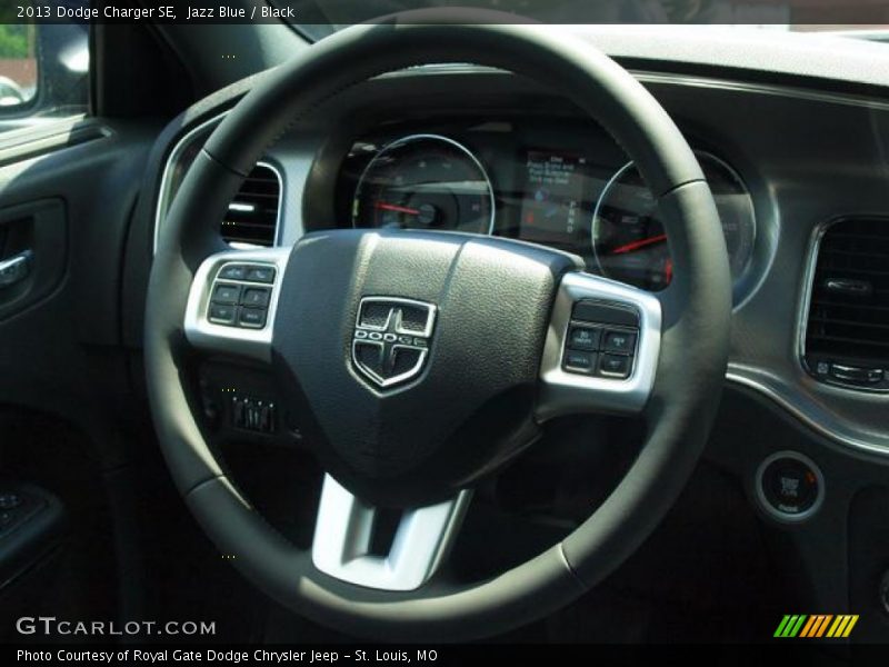Jazz Blue / Black 2013 Dodge Charger SE