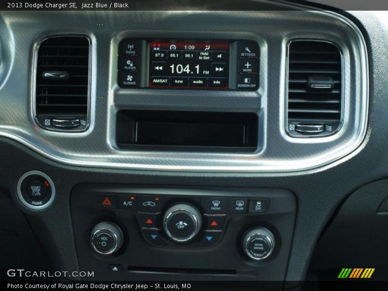 Jazz Blue / Black 2013 Dodge Charger SE