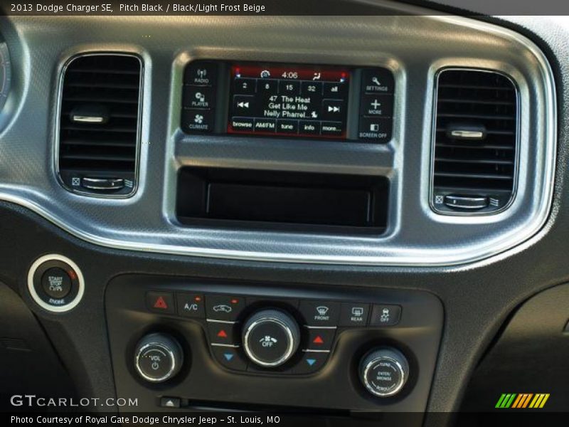 Pitch Black / Black/Light Frost Beige 2013 Dodge Charger SE