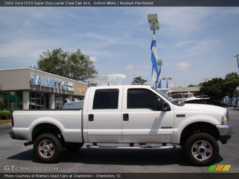 Oxford White / Medium Parchment 2002 Ford F250 Super Duty Lariat Crew Cab 4x4