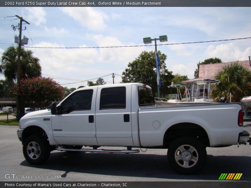 Oxford White / Medium Parchment 2002 Ford F250 Super Duty Lariat Crew Cab 4x4