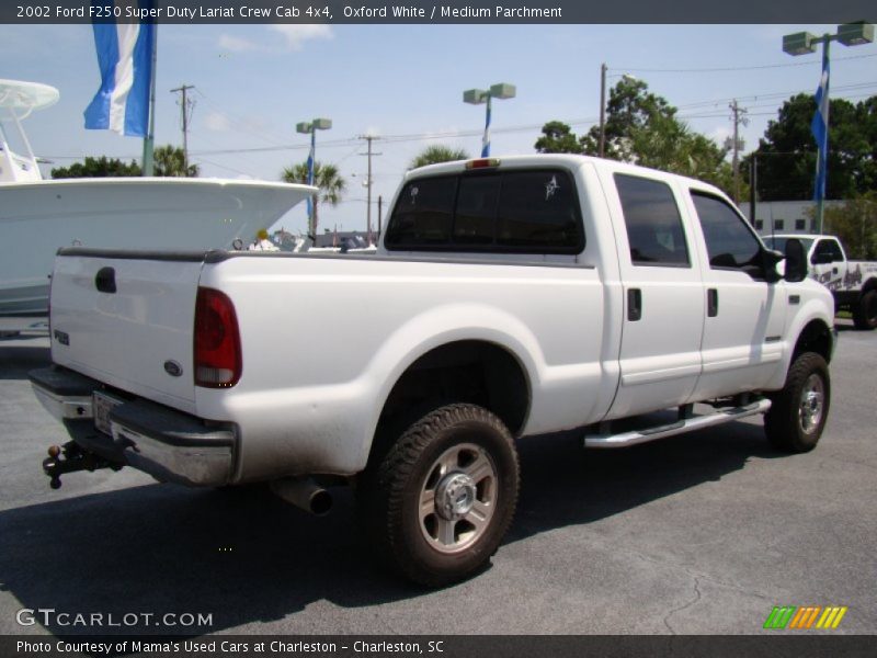 Oxford White / Medium Parchment 2002 Ford F250 Super Duty Lariat Crew Cab 4x4