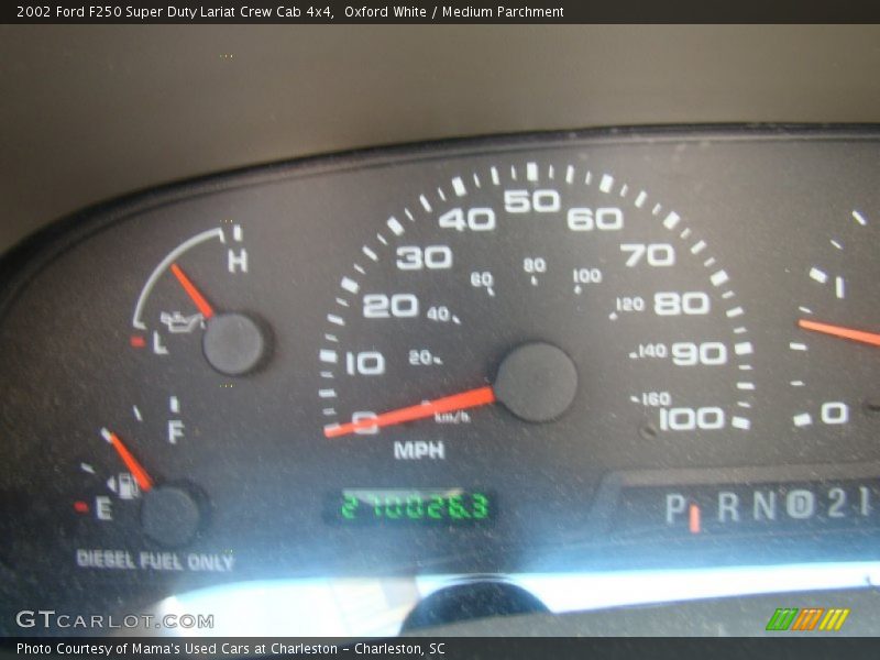 Oxford White / Medium Parchment 2002 Ford F250 Super Duty Lariat Crew Cab 4x4