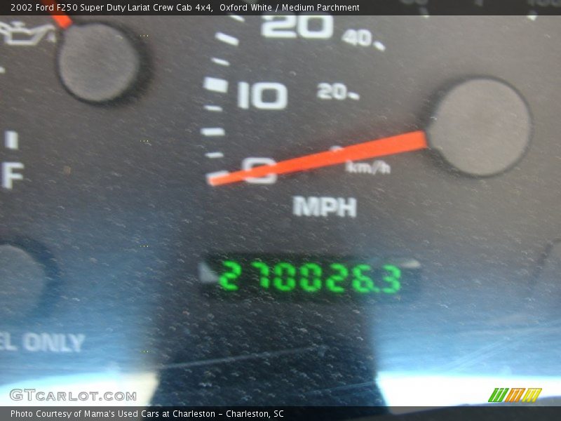 Oxford White / Medium Parchment 2002 Ford F250 Super Duty Lariat Crew Cab 4x4