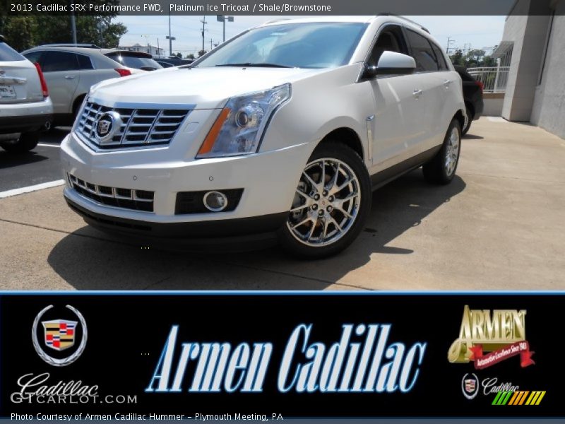 Platinum Ice Tricoat / Shale/Brownstone 2013 Cadillac SRX Performance FWD