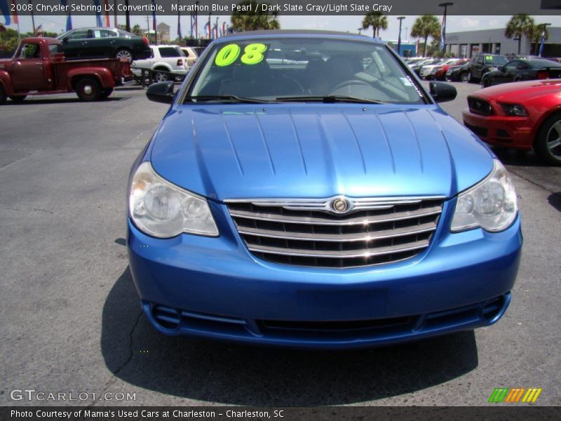 Marathon Blue Pearl / Dark Slate Gray/Light Slate Gray 2008 Chrysler Sebring LX Convertible