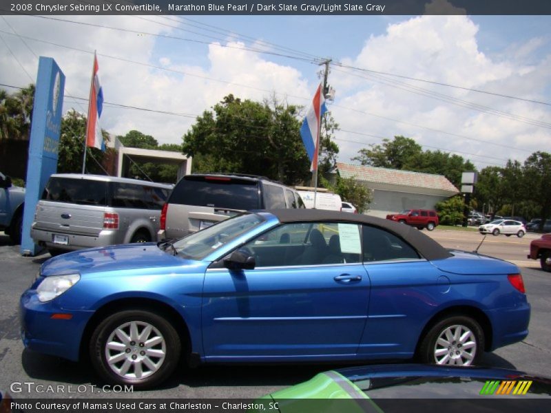 Marathon Blue Pearl / Dark Slate Gray/Light Slate Gray 2008 Chrysler Sebring LX Convertible