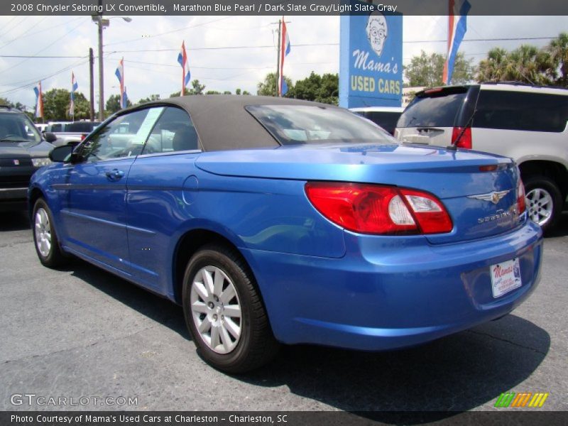 Marathon Blue Pearl / Dark Slate Gray/Light Slate Gray 2008 Chrysler Sebring LX Convertible