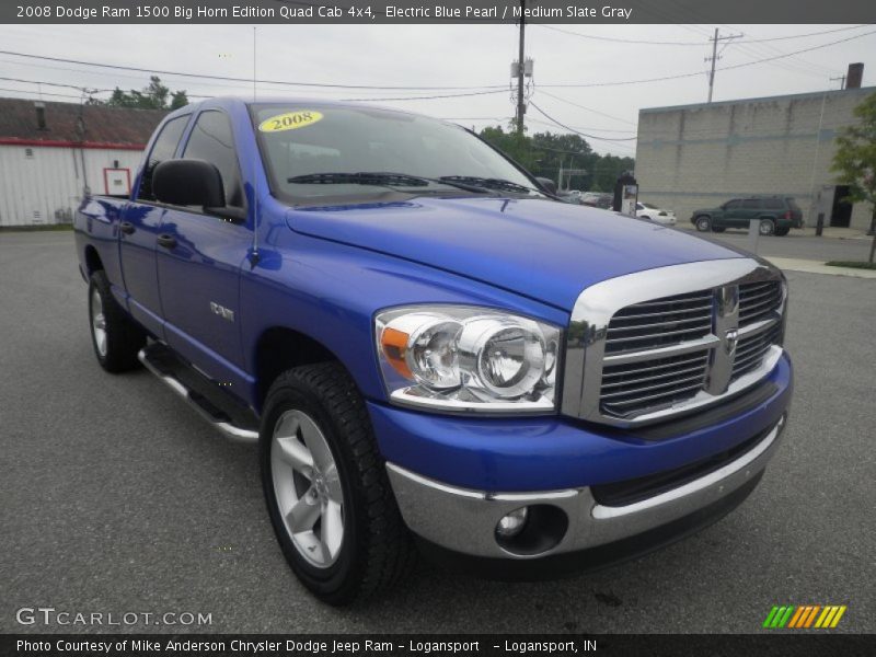 Electric Blue Pearl / Medium Slate Gray 2008 Dodge Ram 1500 Big Horn Edition Quad Cab 4x4