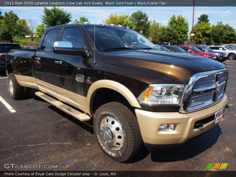 Front 3/4 View of 2013 3500 Laramie Longhorn Crew Cab 4x4 Dually