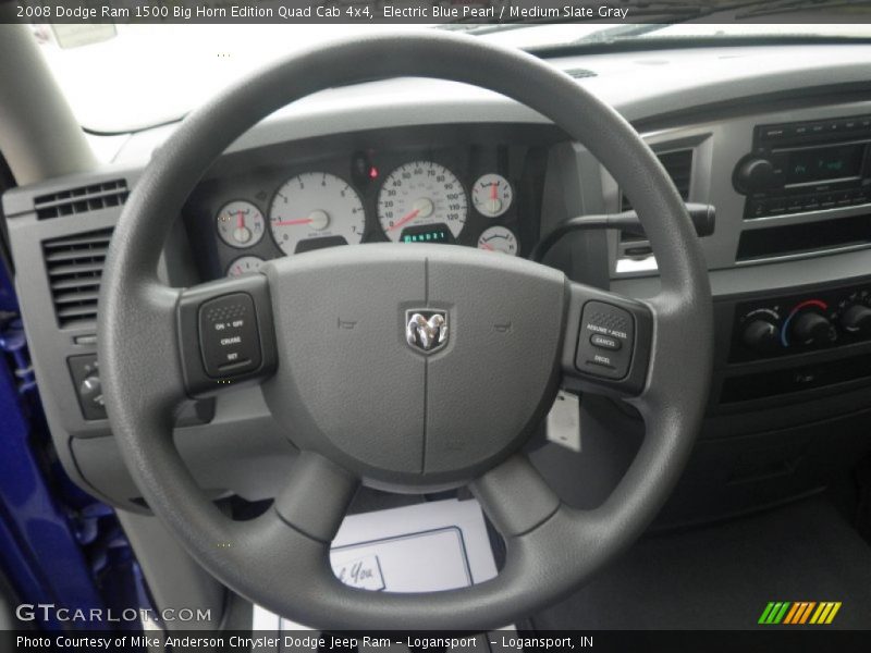 Electric Blue Pearl / Medium Slate Gray 2008 Dodge Ram 1500 Big Horn Edition Quad Cab 4x4