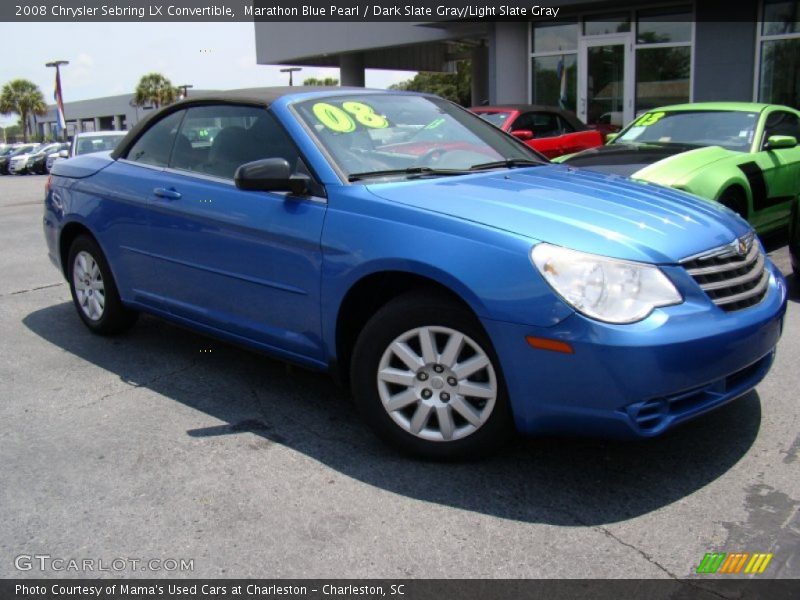 Marathon Blue Pearl / Dark Slate Gray/Light Slate Gray 2008 Chrysler Sebring LX Convertible