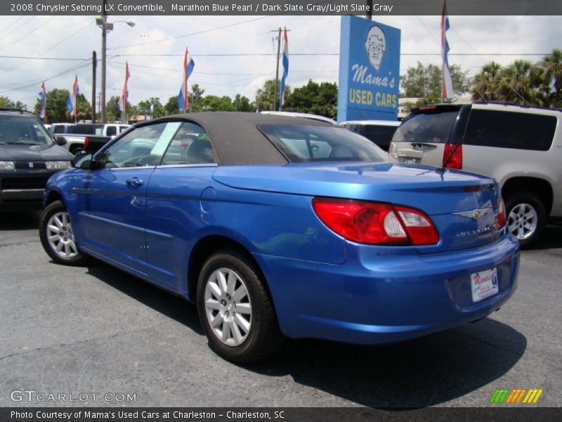 Marathon Blue Pearl / Dark Slate Gray/Light Slate Gray 2008 Chrysler Sebring LX Convertible