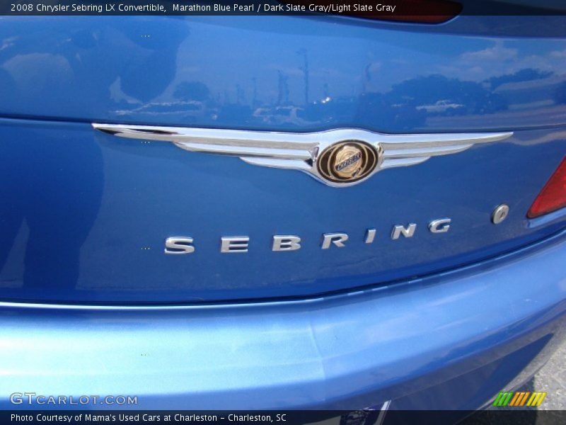 Marathon Blue Pearl / Dark Slate Gray/Light Slate Gray 2008 Chrysler Sebring LX Convertible