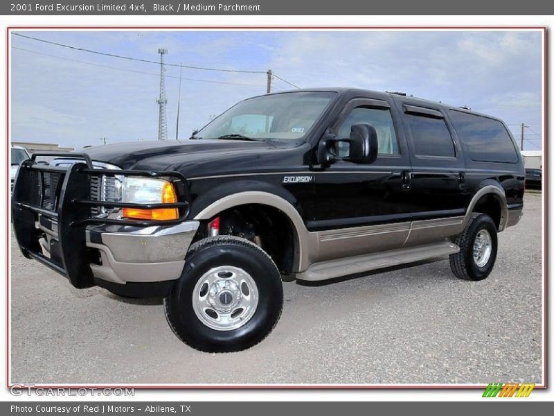 Black / Medium Parchment 2001 Ford Excursion Limited 4x4