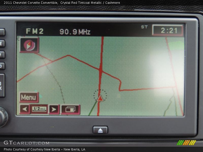 Navigation of 2011 Corvette Convertible