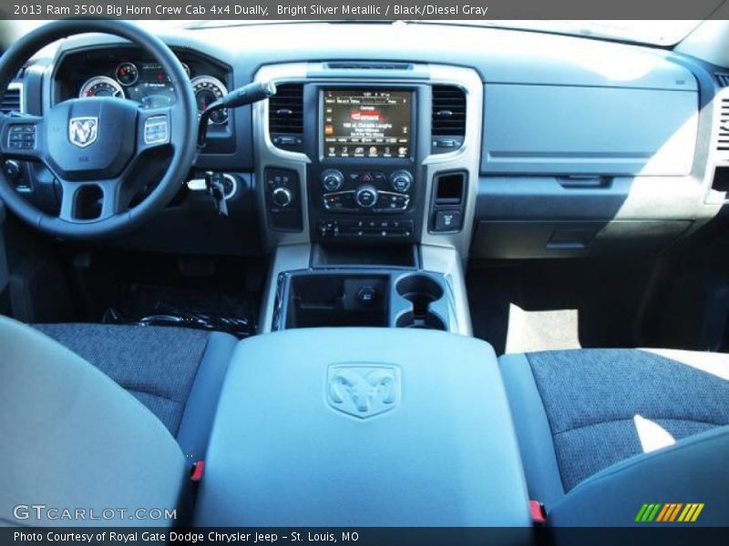 Bright Silver Metallic / Black/Diesel Gray 2013 Ram 3500 Big Horn Crew Cab 4x4 Dually