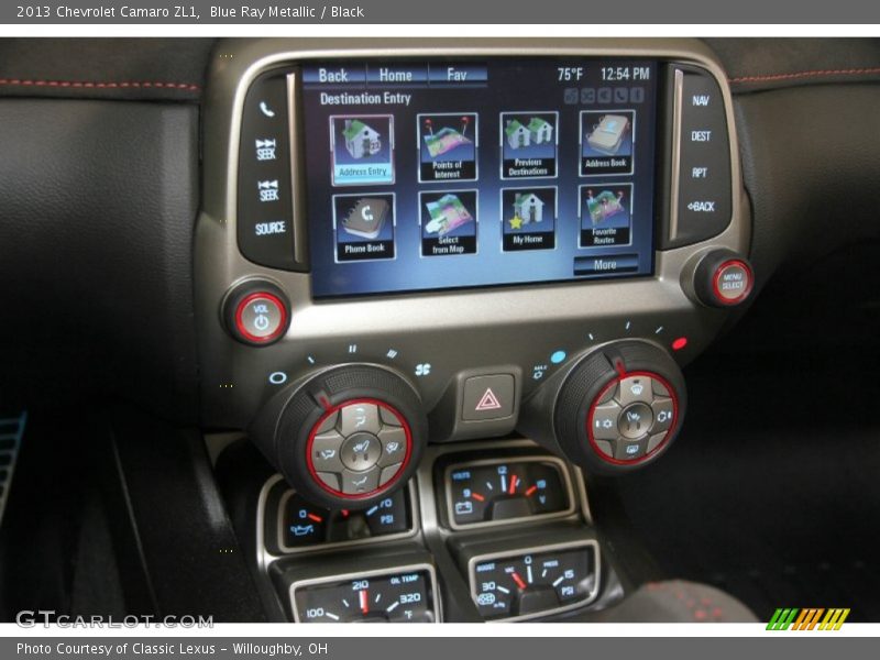 Controls of 2013 Camaro ZL1