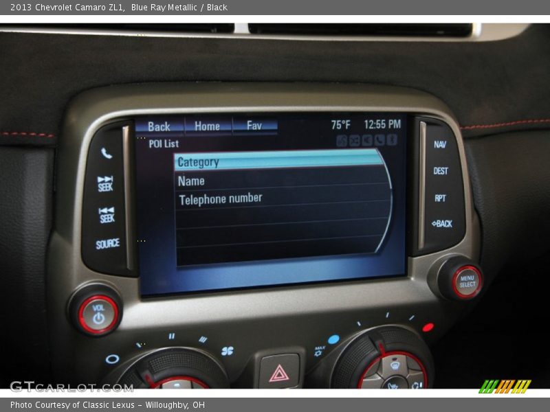 Blue Ray Metallic / Black 2013 Chevrolet Camaro ZL1