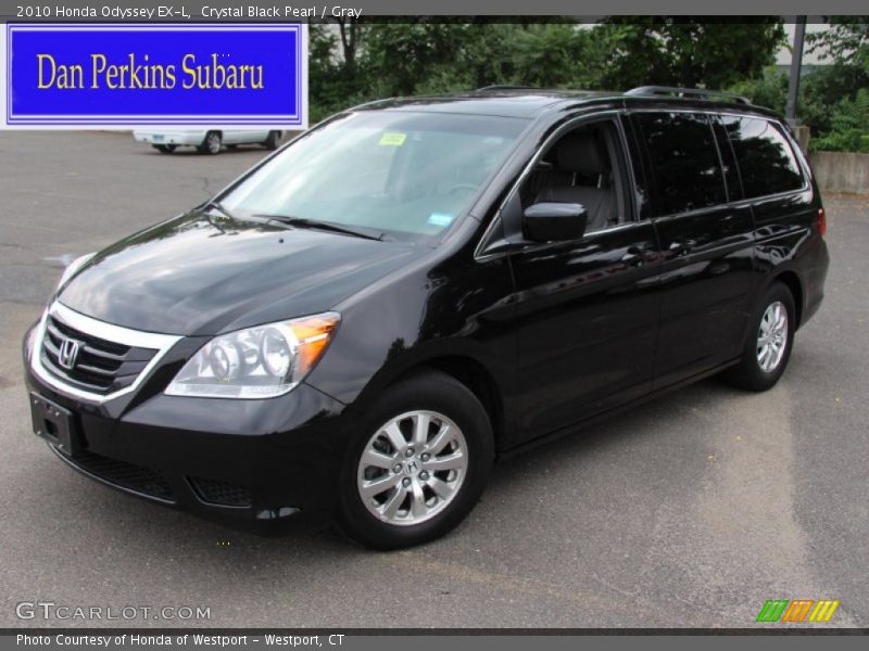 Crystal Black Pearl / Gray 2010 Honda Odyssey EX-L
