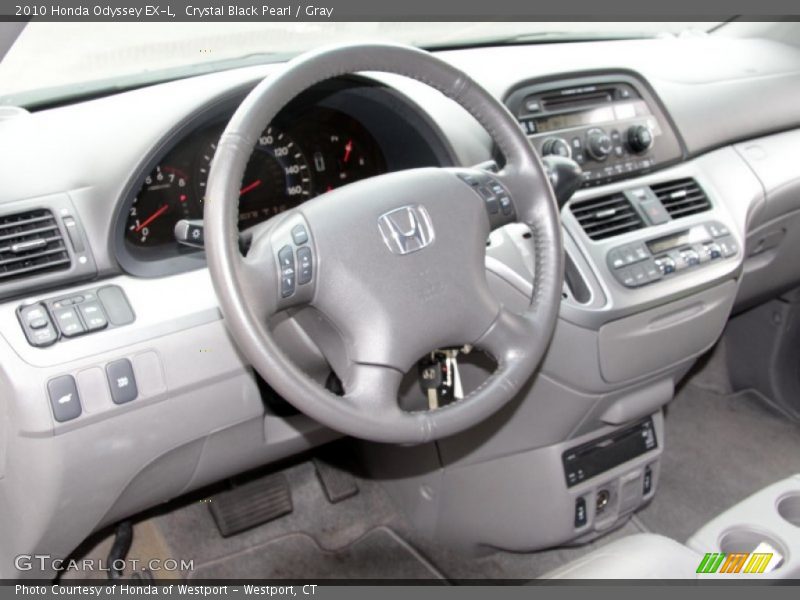 Crystal Black Pearl / Gray 2010 Honda Odyssey EX-L