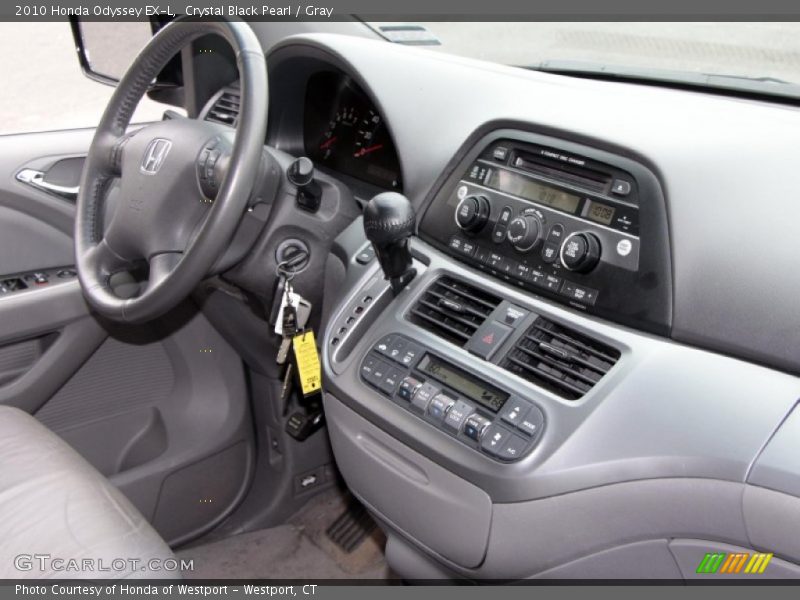 Crystal Black Pearl / Gray 2010 Honda Odyssey EX-L