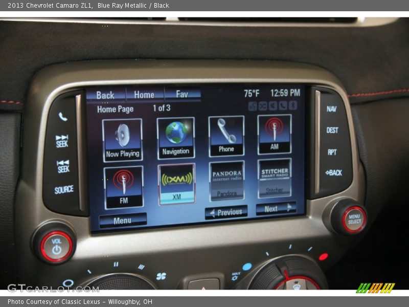 Blue Ray Metallic / Black 2013 Chevrolet Camaro ZL1