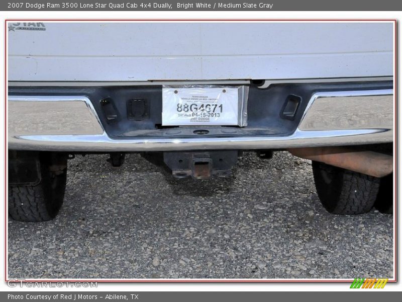 Bright White / Medium Slate Gray 2007 Dodge Ram 3500 Lone Star Quad Cab 4x4 Dually