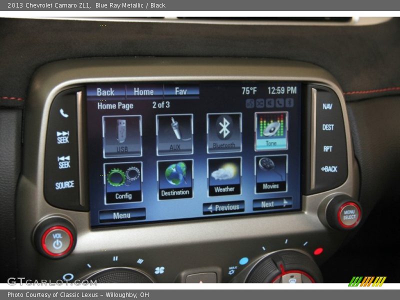 Blue Ray Metallic / Black 2013 Chevrolet Camaro ZL1