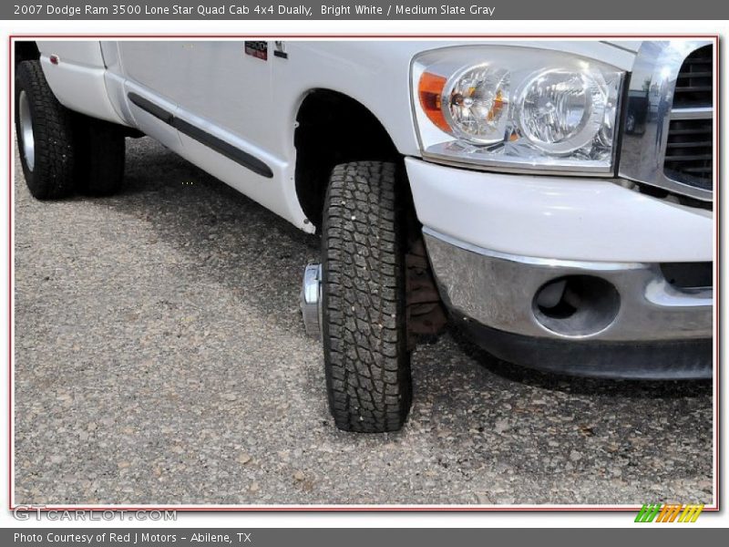 Bright White / Medium Slate Gray 2007 Dodge Ram 3500 Lone Star Quad Cab 4x4 Dually