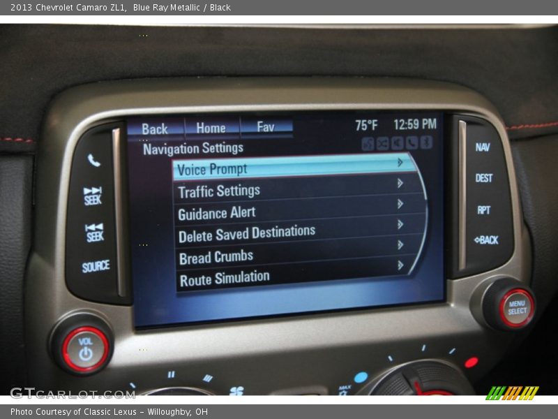 Blue Ray Metallic / Black 2013 Chevrolet Camaro ZL1