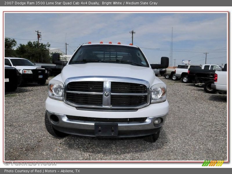 Bright White / Medium Slate Gray 2007 Dodge Ram 3500 Lone Star Quad Cab 4x4 Dually