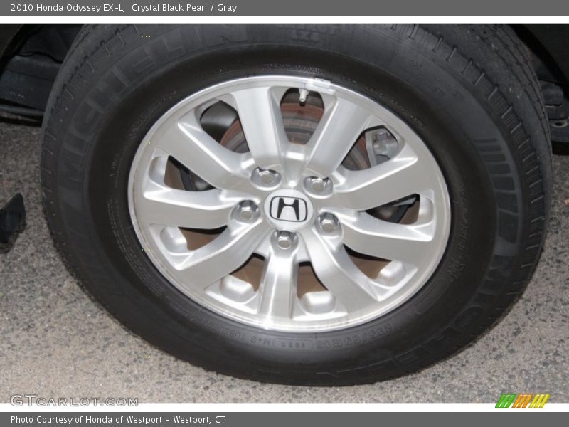 Crystal Black Pearl / Gray 2010 Honda Odyssey EX-L