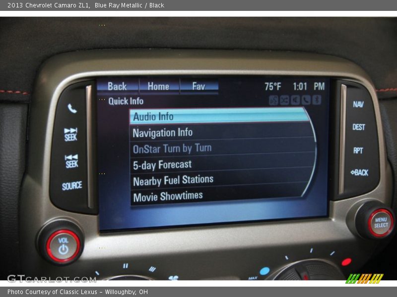 Blue Ray Metallic / Black 2013 Chevrolet Camaro ZL1
