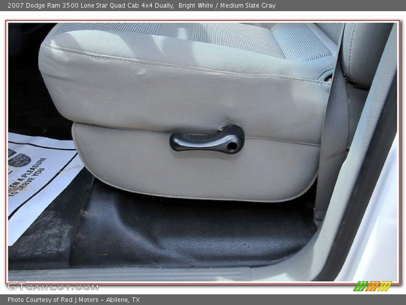 Bright White / Medium Slate Gray 2007 Dodge Ram 3500 Lone Star Quad Cab 4x4 Dually