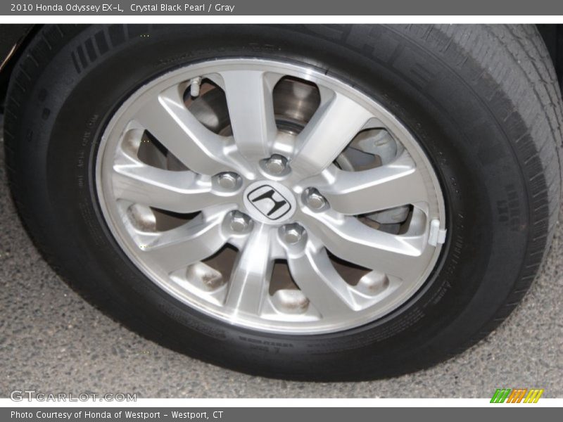Crystal Black Pearl / Gray 2010 Honda Odyssey EX-L