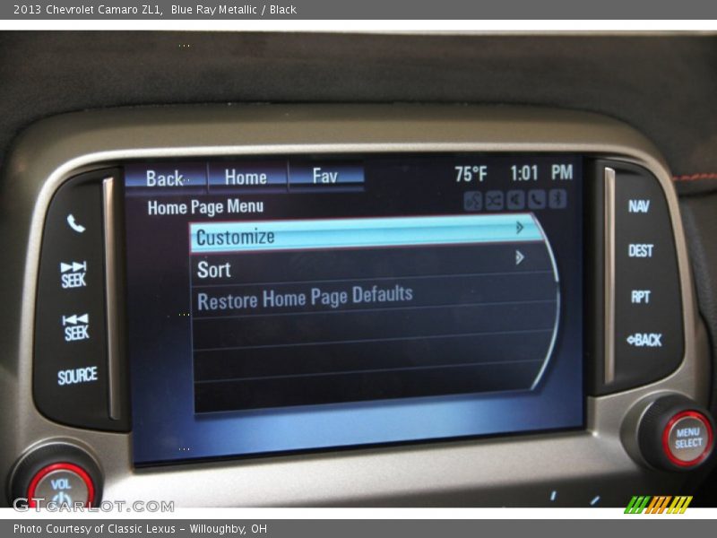Blue Ray Metallic / Black 2013 Chevrolet Camaro ZL1
