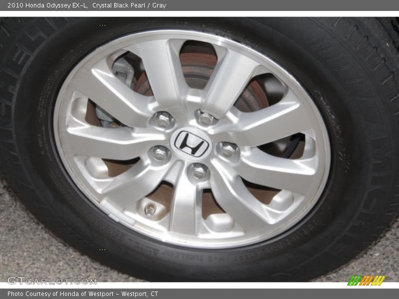 Crystal Black Pearl / Gray 2010 Honda Odyssey EX-L