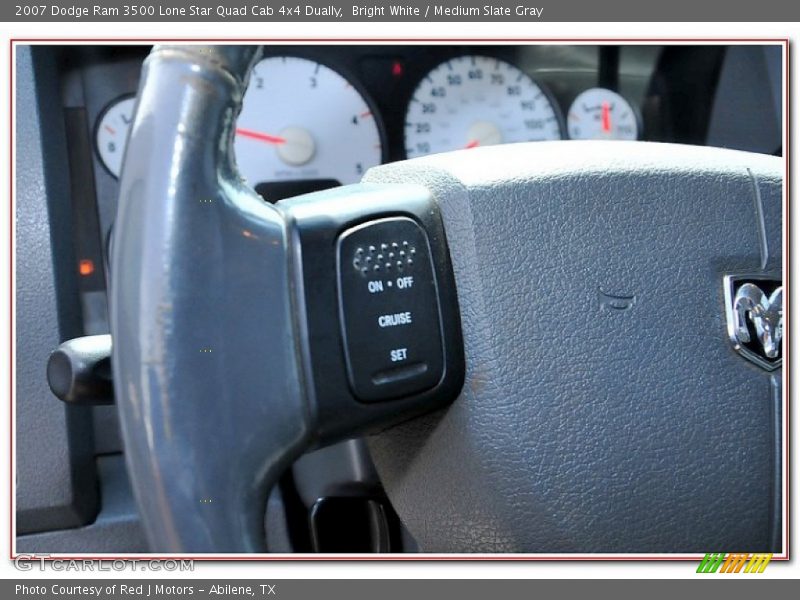 Bright White / Medium Slate Gray 2007 Dodge Ram 3500 Lone Star Quad Cab 4x4 Dually