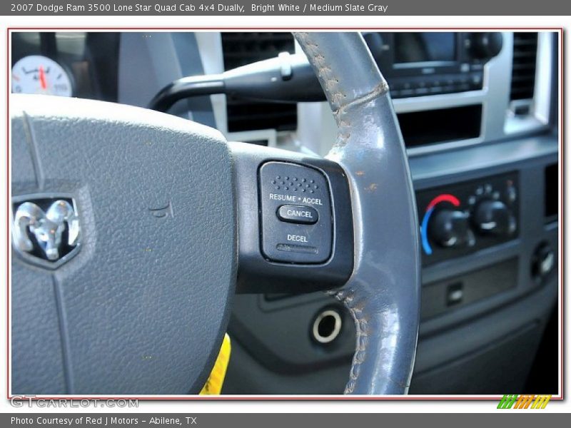Bright White / Medium Slate Gray 2007 Dodge Ram 3500 Lone Star Quad Cab 4x4 Dually