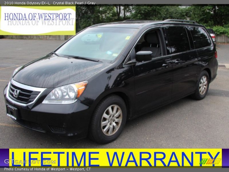 Crystal Black Pearl / Gray 2010 Honda Odyssey EX-L
