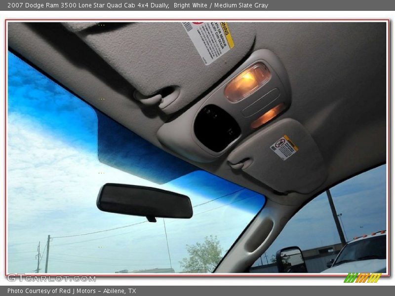 Bright White / Medium Slate Gray 2007 Dodge Ram 3500 Lone Star Quad Cab 4x4 Dually